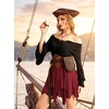 image:imageScarlet Darkness Womens Renaissance Pirate Skirt Asymmetrical Mini SkirtsRed