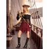 image:imageScarlet Darkness Womens Renaissance Pirate Skirt Asymmetrical Mini SkirtsRed