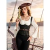 image:imageScarlet Darkness Womens Renaissance Waist Belt with Detachable ChainDark Brown