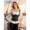 image:imageScarlet Darkness Womens Renaissance Waist Belt with Detachable ChainDark Brown