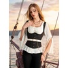 image:imageScarlet Darkness Womens Renaissance Waist Belt with Detachable ChainWhite