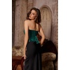 image:imageScarlet Darkness Womens Velvet Corset Top Strapless Bustier for Party ClubDark Green