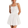 image:imageScarlet Darkness Corset Mini Dress Adjustable Straps Sundress with PocketsWhite