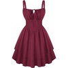 image:imageScarlet Darkness Corset Mini Dress for Women Teens Grad Homecoming SundressWine Red