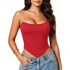 image:imageScarlet Darkness Corset Tops for Women Going Out Bustier TopsRed