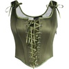 image:imageScarlet Darkness Corset Tops for Women Renaissance Lace Up Floral BustierArmy Green