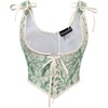 image:imageScarlet Darkness Corset Tops for Women Renaissance Underbust CorsetsSage Green Floral