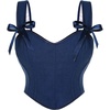 image:imageScarlet Darkness Corset Tops for Women Sweetheart Neckline Overbust BustierBlue