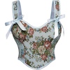 image:imageScarlet Darkness Corset Tops for Women Sweetheart Neckline Overbust BustierBlue Flower Cluster