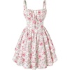 image:imageScarlet Darkness Floral Mini Corset Dress Women Teens Sundress with PocketsBig Pink Rose