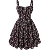 Black Brown Orange Floral