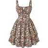 Brown Orange Floral