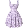 Purple White Floral