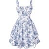 White Navy Floral