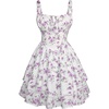 White Purple Floral