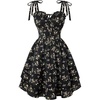 image:imageScarlet Darkness Floral Mini Dress for Women Corset Graduation SundressBlack Floral