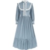 image:imageScarlet Darkness Girls Dresses Long Sleeve Casual High Neck Girl Dress Children Kids Ruffle Trim Outfit