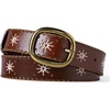 image:imageScarlet Darkness Leather Belt Women Embroidered Cowgirl BeltCoffee