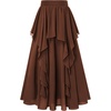 image:imageScarlet Darkness Maxi Skirts for Women Renaissance High Waist Boho Long SkirtCoffee