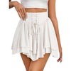 image:imageScarlet Darkness Mini Skirt for Women Renaissance Pirate Layered SkirtsWhite