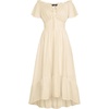 image:imageScarlet Darkness Off Shoulder Flutter Sleeve Renaissance Peasant Midi DressBeige