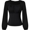 image:imageScarlet Darkness Peasant Blouses for Women Long Sleeve Renaissance ShirtsBlack