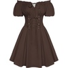 image:imageScarlet Darkness Renaissance Costume Women Corset Mini Fairy DressesCoffee