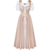 image:imageScarlet Darkness Renaissance Costume Women Medieval Fairy Corset DressChampagne