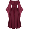 image:imageScarlet Darkness Renaissance Costume Women Off the Shoulder Fairy DressWine Red