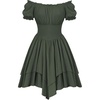 image:imageScarlet Darkness Renaissance Pirate Costume Women Off Shoulder Mini DressArmy Green