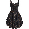 Black Yellow Ditsy Floral