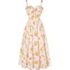 White Orange Floral