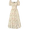 Beige Orange Red Floral