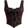 image:imageScarlet Darkness Women Renaissance Corset Tops Medieval Jacquard BustierRed Black