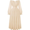 image:imageScarlet Darkness Women Renaissance Off Shoulder Split Sleeve Maxi DressApricot