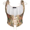 image:imageScarlet Darkness Womens Boned Renaissance Fairy Pirate Underbust Corset TopApricot Floral