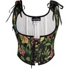Black Green Floral