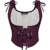 image:imageScarlet Darkness Womens Boned Renaissance Fairy Pirate Underbust Corset TopSolid Purple