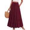 image:imageScarlet Darkness Womens Chiffon Maxi Skirts Renaissance Skirt with PocketsDark Red
