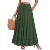 image:imageScarlet Darkness Womens Chiffon Maxi Skirts Renaissance Skirt with PocketsEden Green