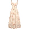 image:imageScarlet Darkness Womens Floral Corset Dress 2026 Summer Milkmaid SundressSunset Coral Floral