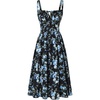 Black Blue-rose Floral