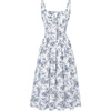 Navy White Floral