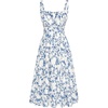 White Blue Floral