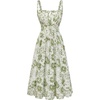 image:imageScarlet Darkness Womens Floral Corset Dress with Pockets for Summer SpringWhite Green Big Floral