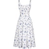 image:imageScarlet Darkness Womens Floral Corset Dress with Pockets for Summer SpringWhite Navy Floral