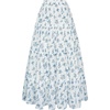 White Blue Floral