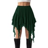 image:imageScarlet Darkness Womens Mini Skirts Renaissance Boho Tiered Layers SkortEden Green