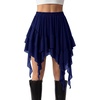 image:imageScarlet Darkness Womens Mini Skirts Renaissance Boho Tiered Layers SkortNavy