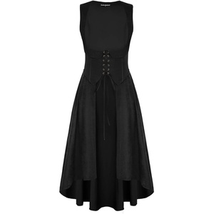image:imageSCARLRT DARKNESS Women Renaissance Costume Underbust Pirate High Low DressBlack